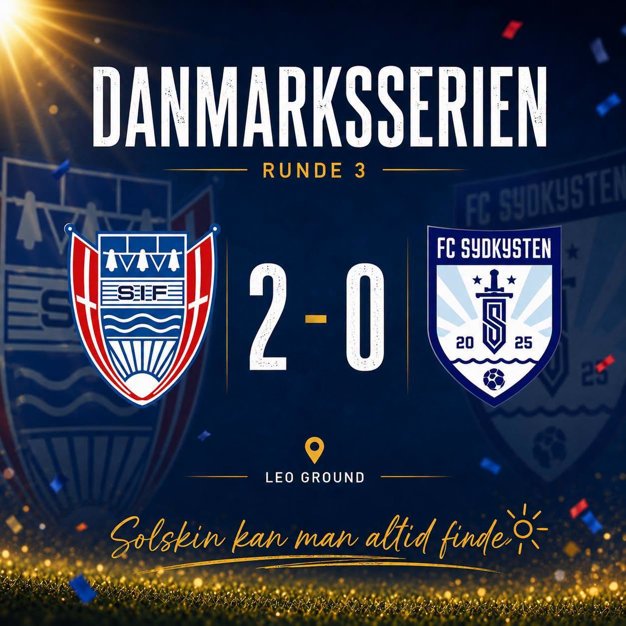 Resultatgrafik: Skovshoved IF 2-0 FC Sydkysten, Danmarksserien runde 3 på Leo Ground